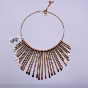 Ballet Brand Goldtone Bib Necklace New